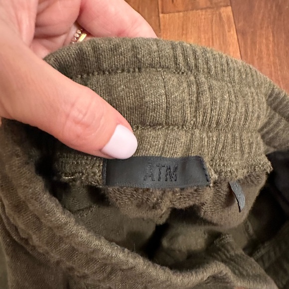 ATM Anthony Thomas Melillo Mlange French Terry Joggers in Olive Green Sz Small - Picture 11 of 13